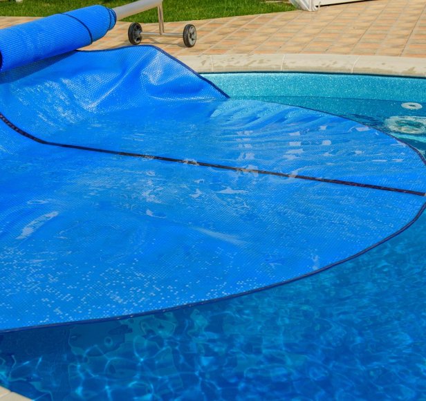 A custom-made pool cover