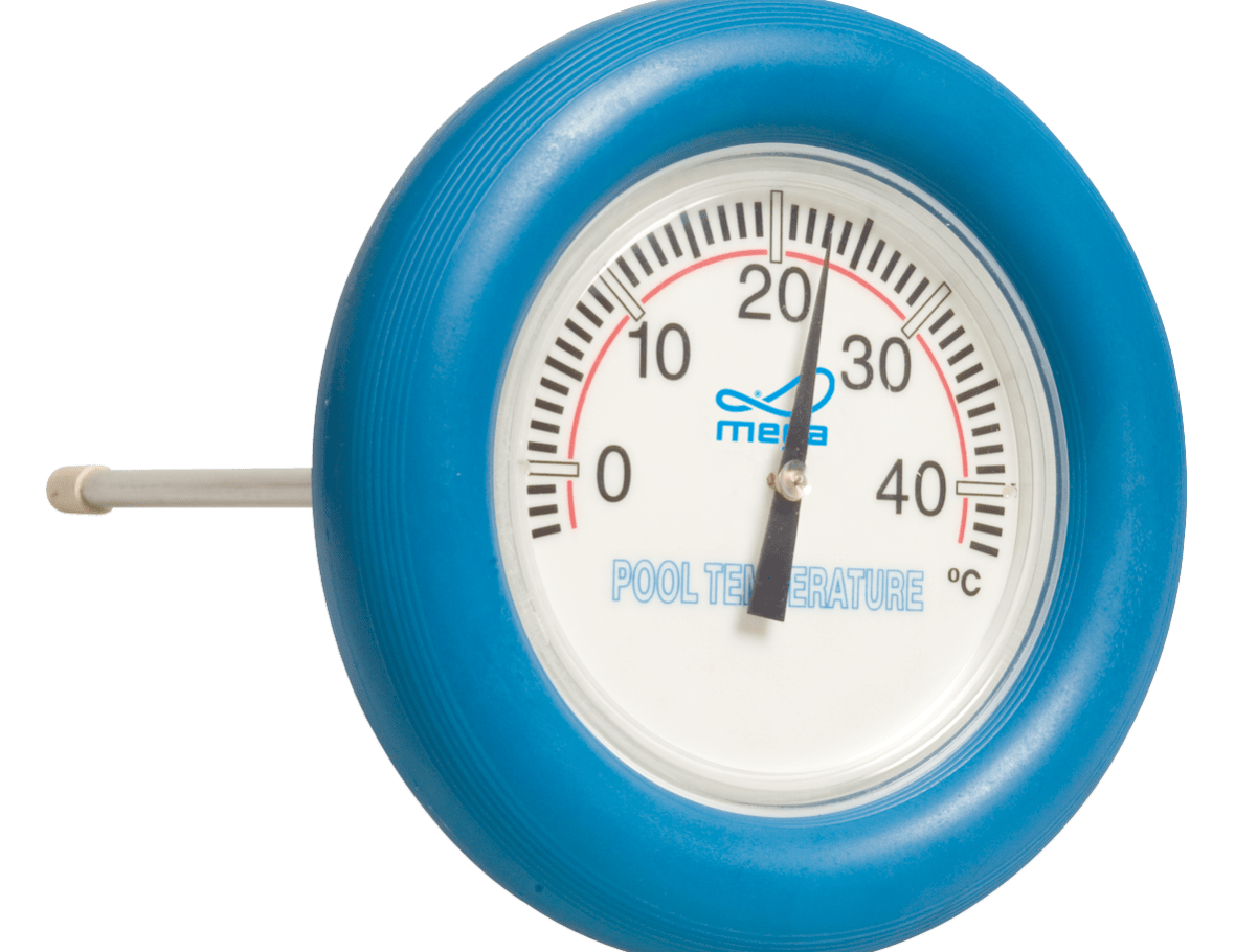 Round thermometer for pool