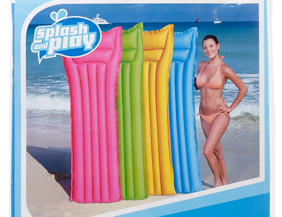 Inflatable plastic air mattress