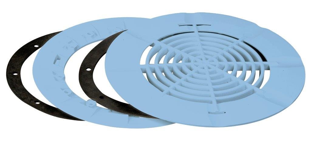 Aquareva vacuum bottom drain light blue