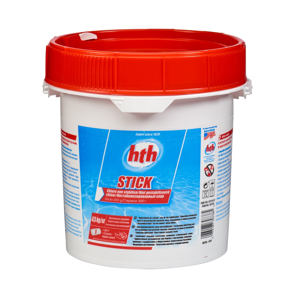 HTH chlorine sticks 300gr | 4.5kg