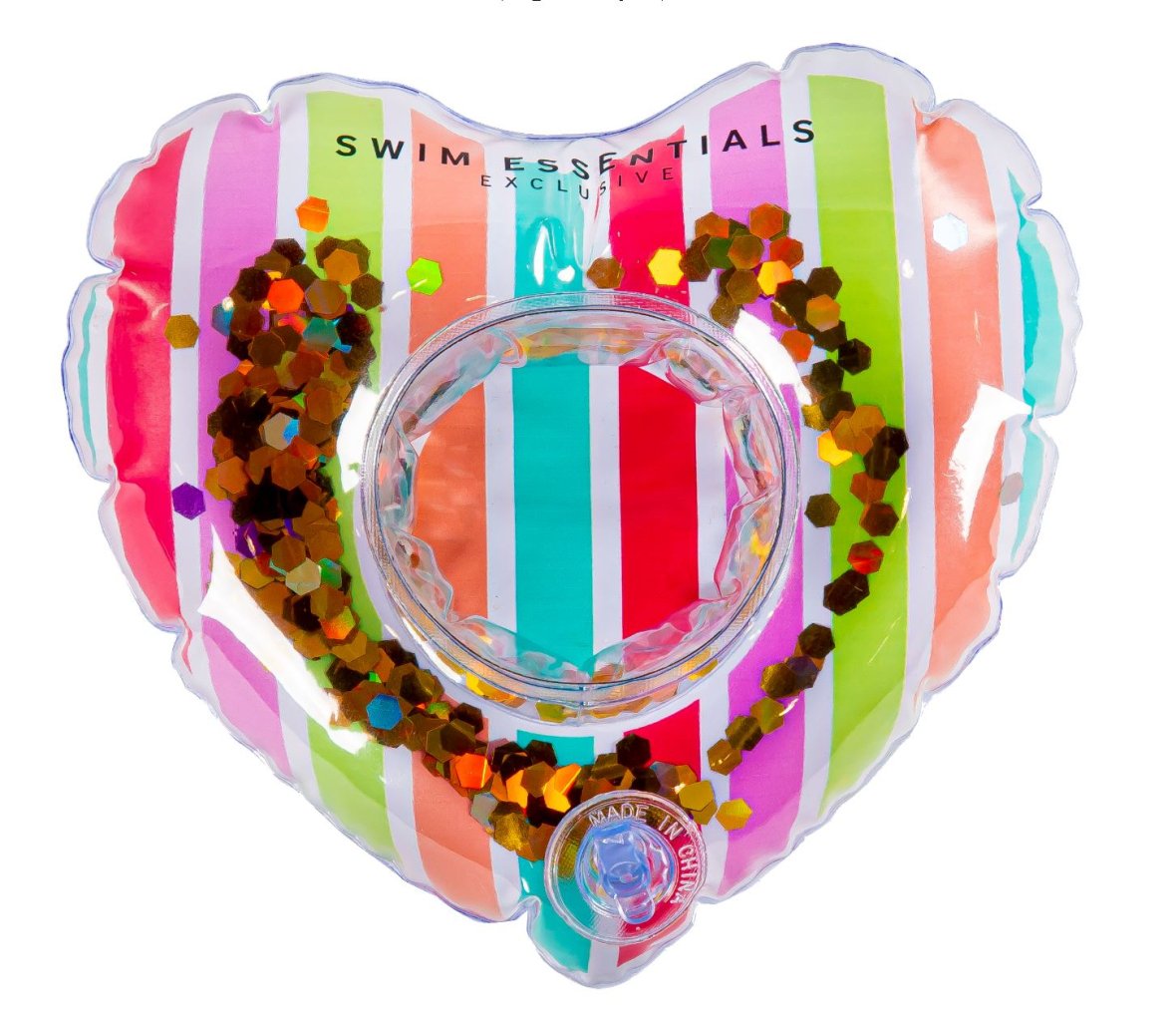Inflatable drinking cup holder Glitter Heart
