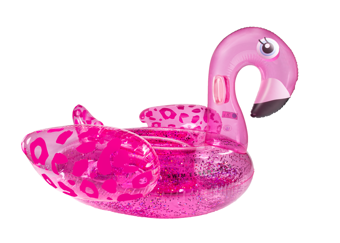 Luxury Seated Neon Panther Print Flamingo 150cm