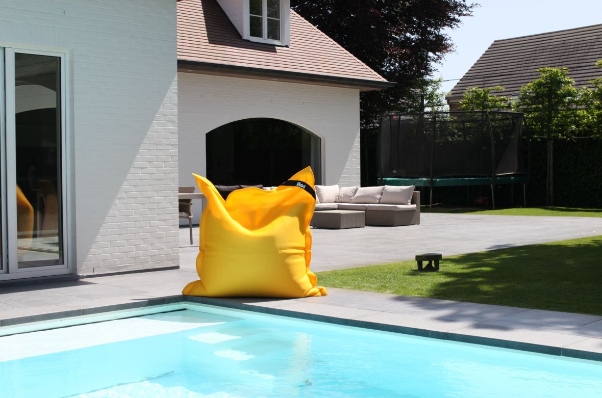 Yellow floating beanbag