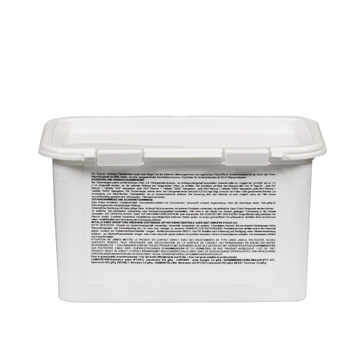 Chlorine tablets slow-acting 250g 1kg ctx373