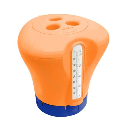 Chlorine dosage float with thermometer Orange