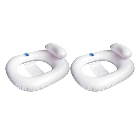 Set of 2 pool seats White